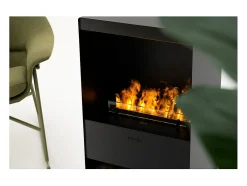 Planika - Chimenea de vapor de agua con efecto de llama realista y tecnología Optimyst, control remoto, diseño moderno