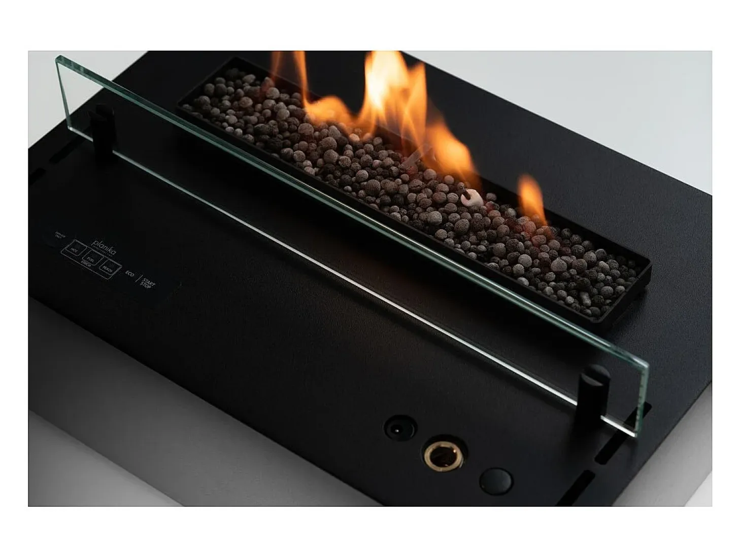 Planika - Quemador de bioetanol sin ventilación Senso Burner BEV, control remoto, llama real, acero