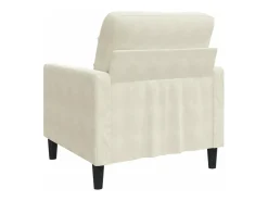 Poltrona 60 cm veludo cor creme