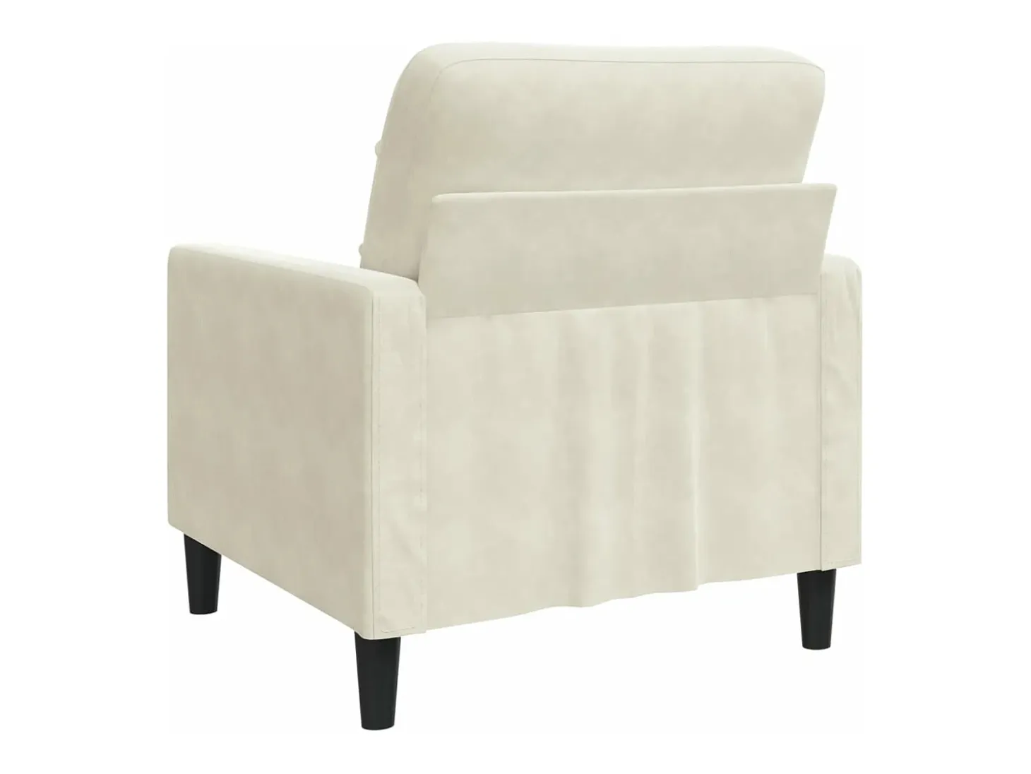Poltrona 60 cm veludo cor creme
