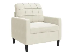 Poltrona 60 cm veludo cor creme