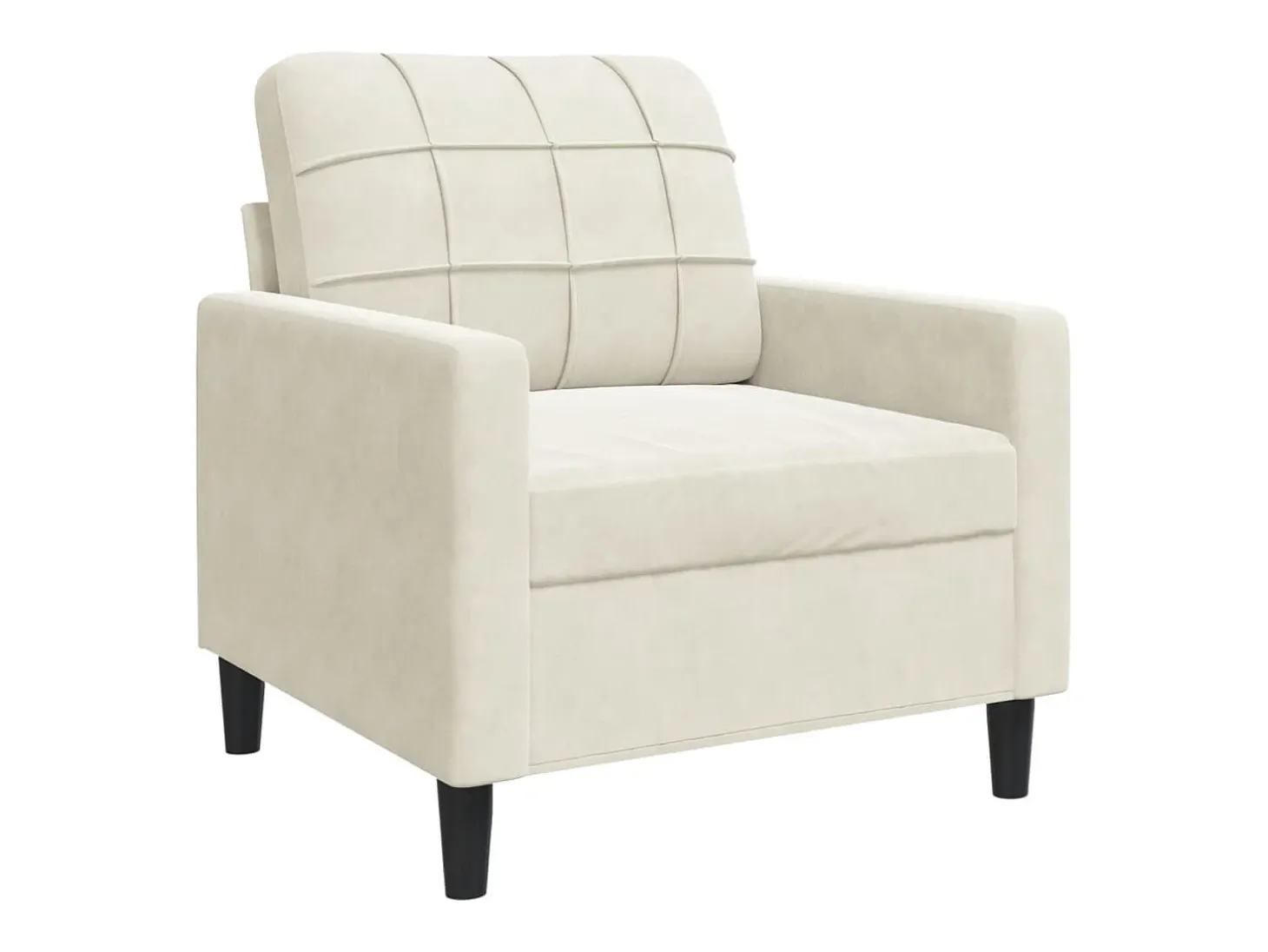 Poltrona 60 cm veludo cor creme