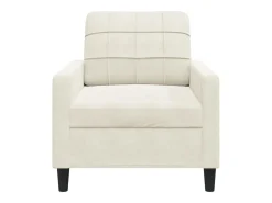 Poltrona 60 cm veludo cor creme
