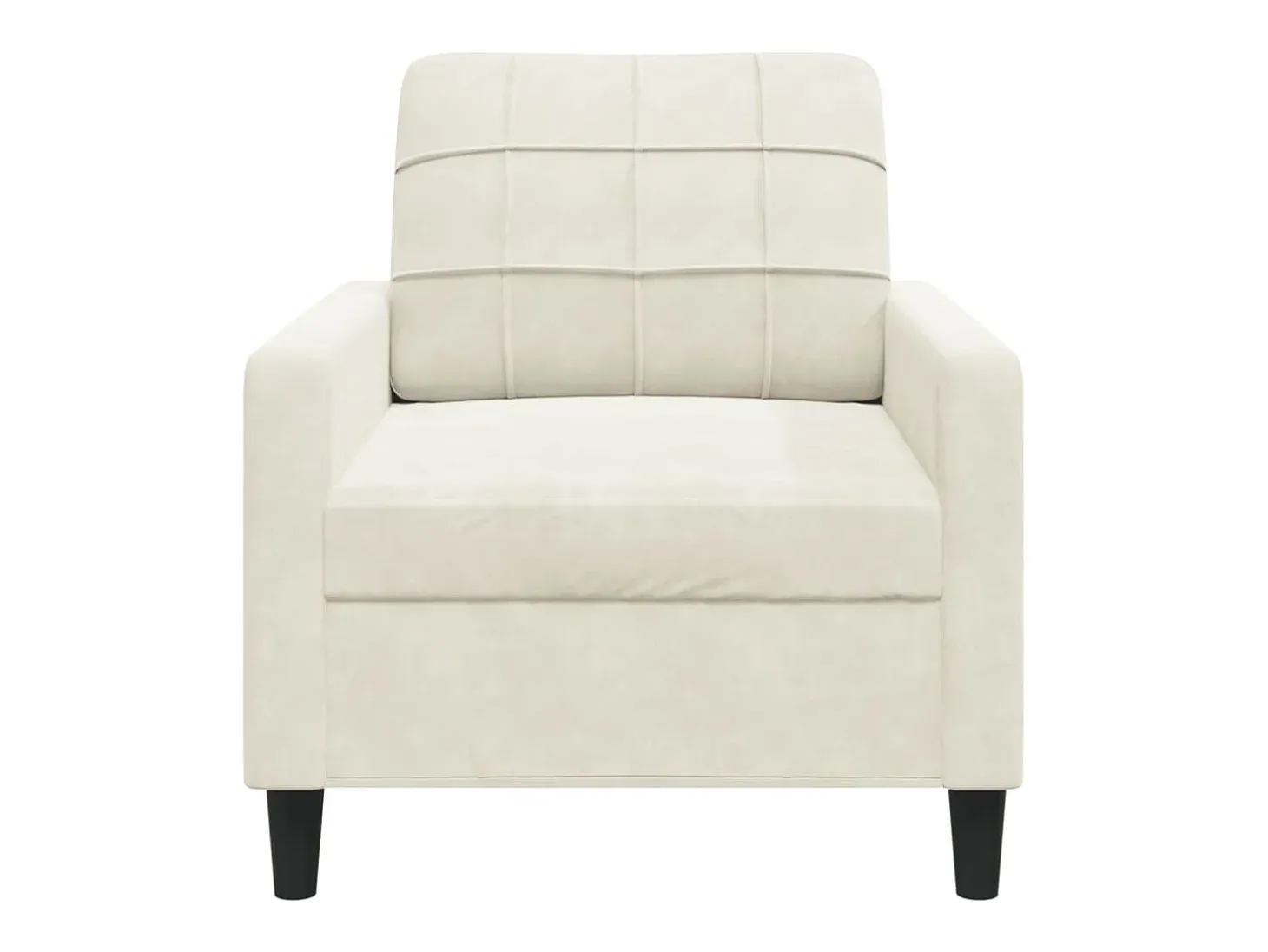 Poltrona 60 cm veludo cor creme