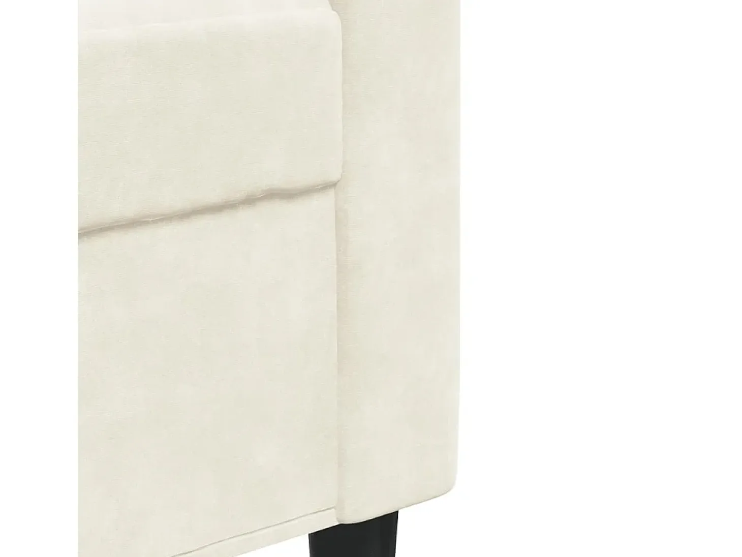 Poltrona 60 cm veludo cor creme