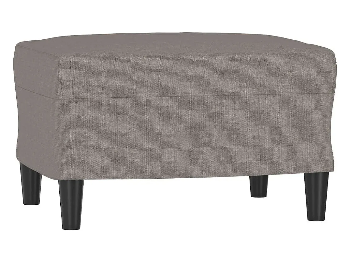 Poltrona com apoio de pés 60 cm tecido cinza-acastanhado