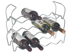 Portabotellas apilable de 12 compartimentos modulable en metaltext gris Polytherm®