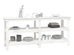 Prolenta Premium - Banco de trabajo de madera maciza de pino blanco 181x50x80 cm