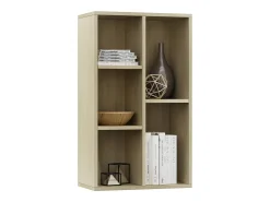 Prolenta Premium - Estantería/Aparador madera contrachapada color roble 50x25x80cm