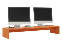 Prolenta Premium - Soporte de monitor madera maciza pino marrón cera 100x27x15 cm