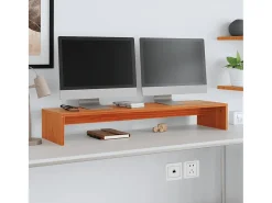 Prolenta Premium - Soporte de monitor madera maciza pino marrón cera 100x27x15 cm