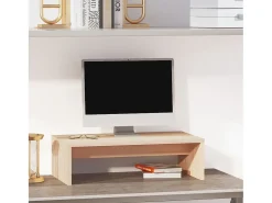 Prolenta Premium - Soporte para monitor madera maciza de pino 50x27x15 cm