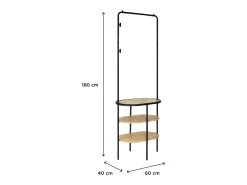Puerta de guardarropa de metal y madera L60 x H180 cm WILKO