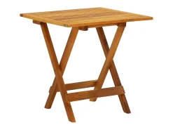 Qalvin Mesa para terraza bistró madera maciza de acacia 46x46x47 cm