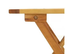 Qalvin Mesa para terraza bistró madera maciza de acacia 46x46x47 cm