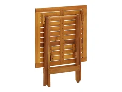 Qalvin Mesa para terraza bistró madera maciza de acacia 46x46x47 cm
