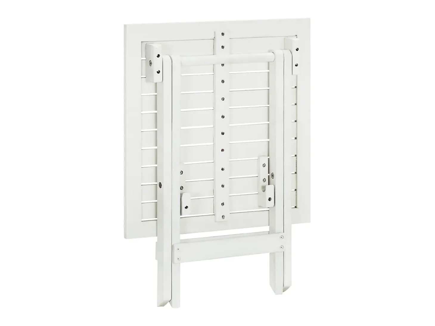 Qalvin Mesa terraza bistró madera maciza de acacia blanco 46x46x47 cm