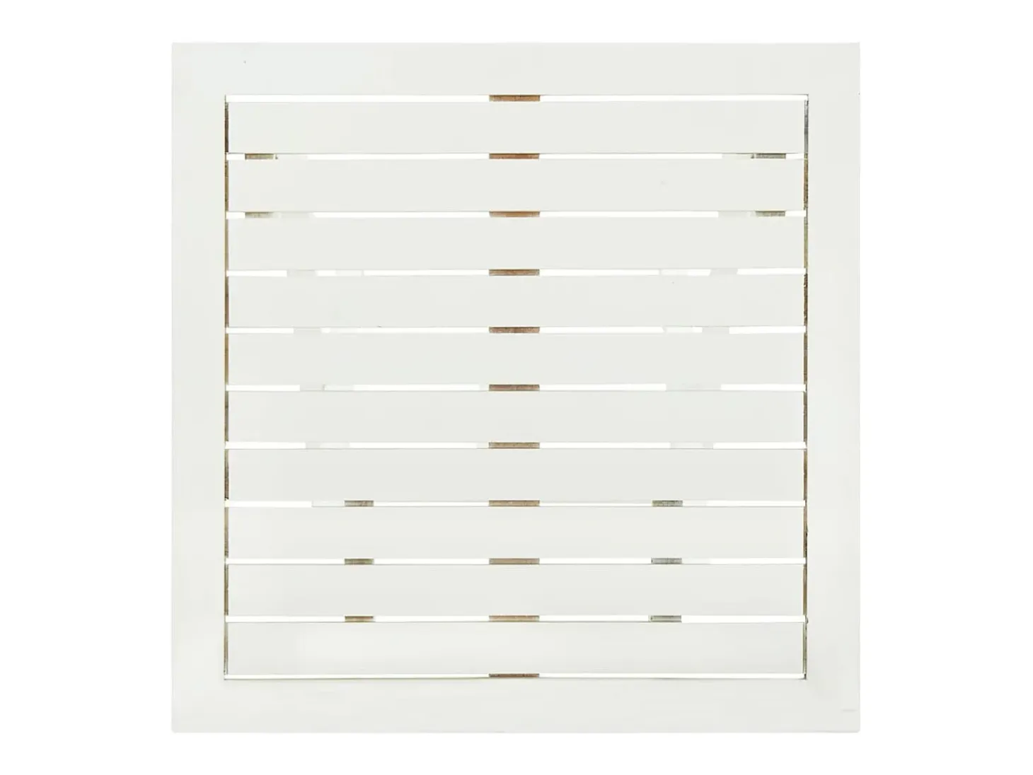 Qalvin Mesa terraza bistró madera maciza de acacia blanco 46x46x47 cm