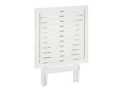 Qalvin Mesa terraza bistró madera maciza de acacia blanco 46x46x47 cm
