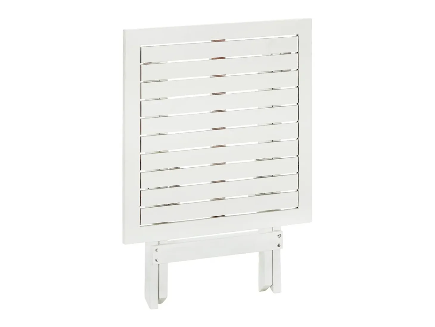 Qalvin Mesa terraza bistró madera maciza de acacia blanco 46x46x47 cm