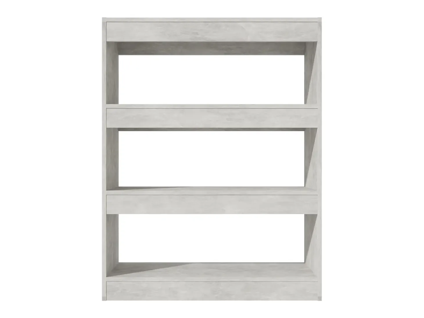 Qerlin Estantería madera contrachapada gris hormigón 80x30x103 cm