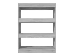 Qerlin Estantería madera contrachapada gris Sonoma 80x30x103 cm