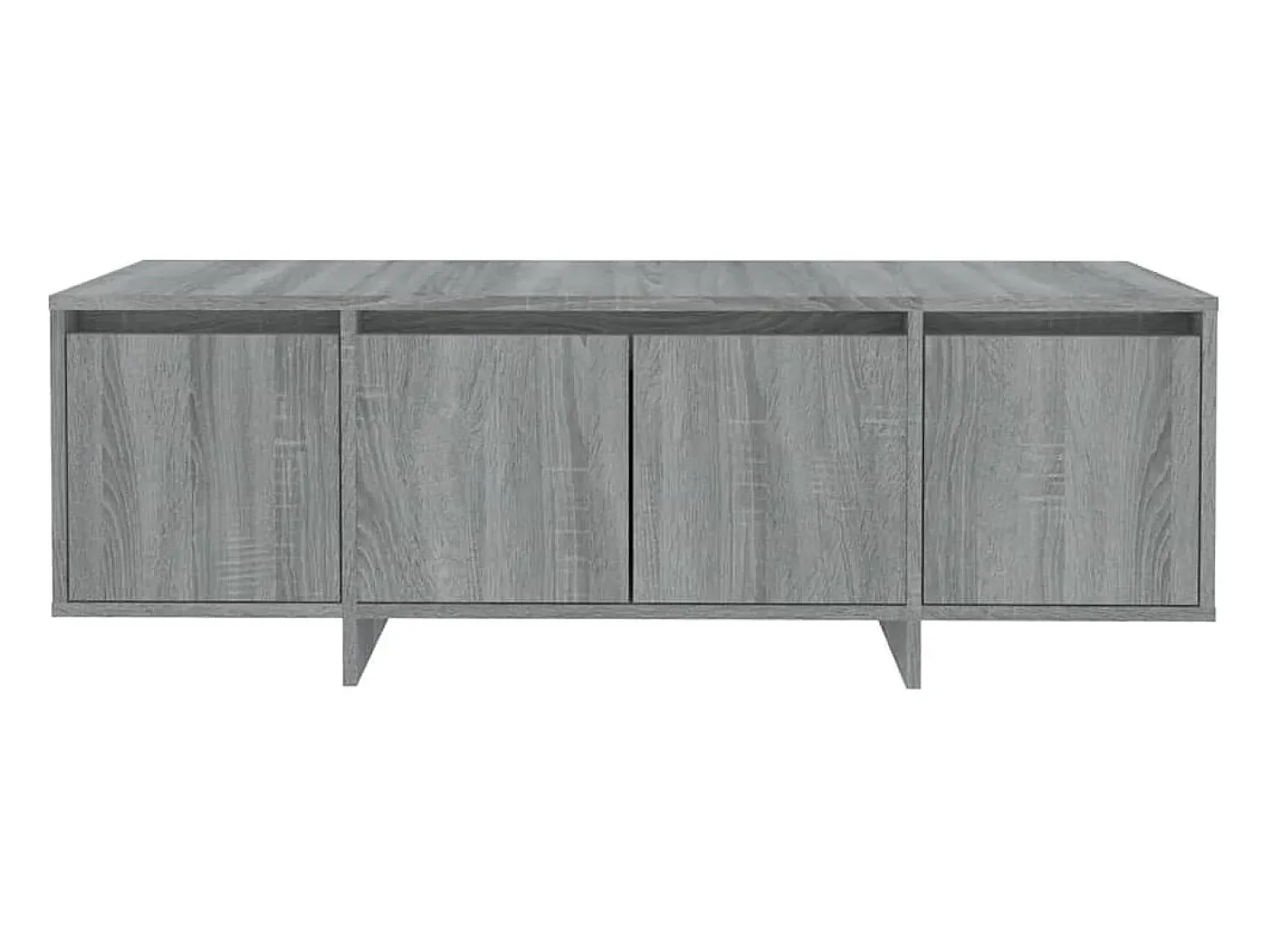 Qirin Mueble de TV madera contrachapada gris Sonoma 120x30x40,5 cm