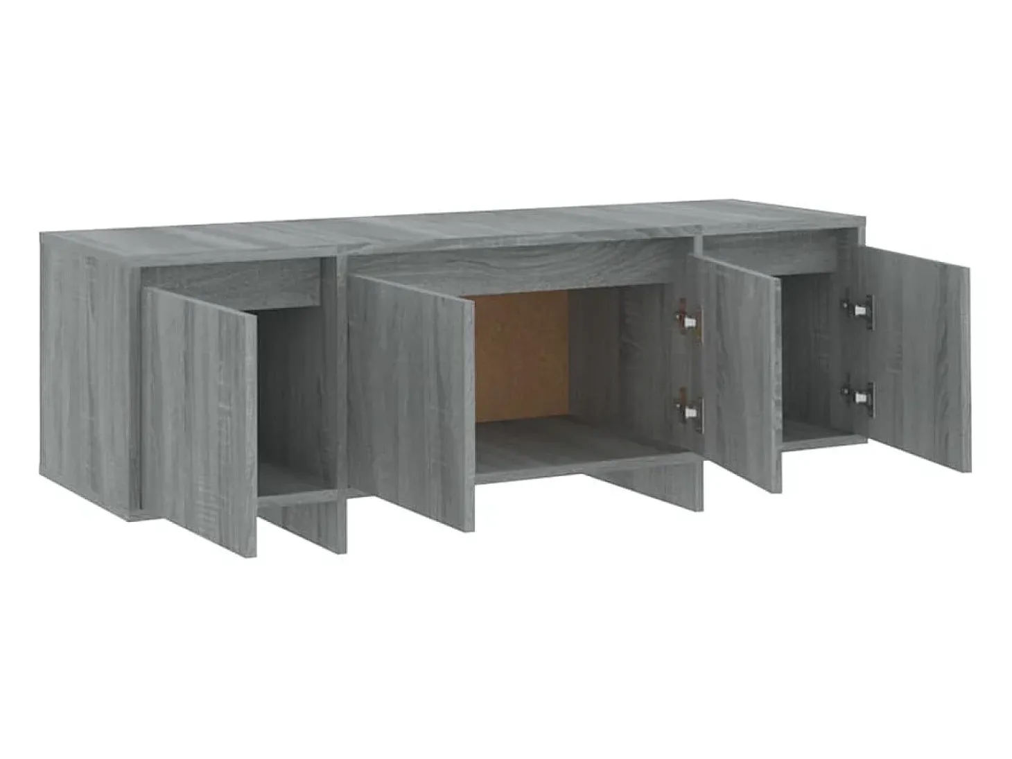 Qirin Mueble de TV madera contrachapada gris Sonoma 120x30x40,5 cm