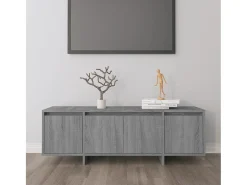 Qirin Mueble de TV madera contrachapada gris Sonoma 120x30x40,5 cm