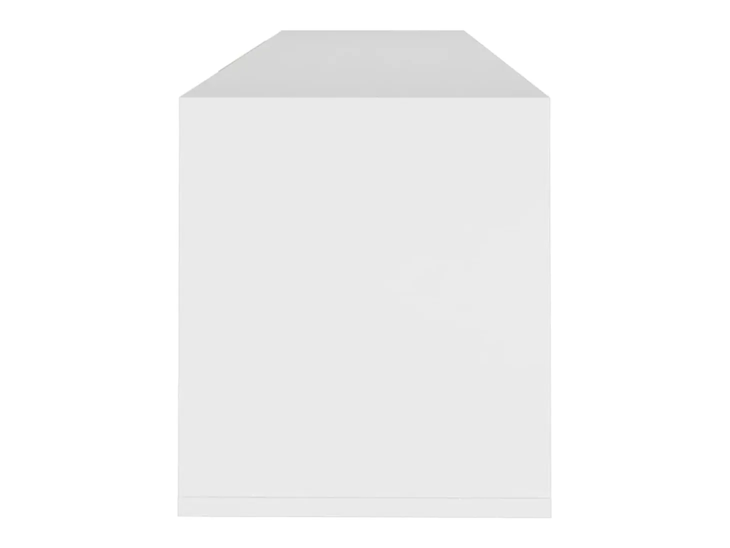 Qirin Mueble para TV madera contrachapada blanco 120x30x40,5 cm