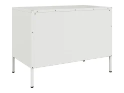 Raena Muebles de TV 2 piezas acero blanco 68x39x50,5 cm