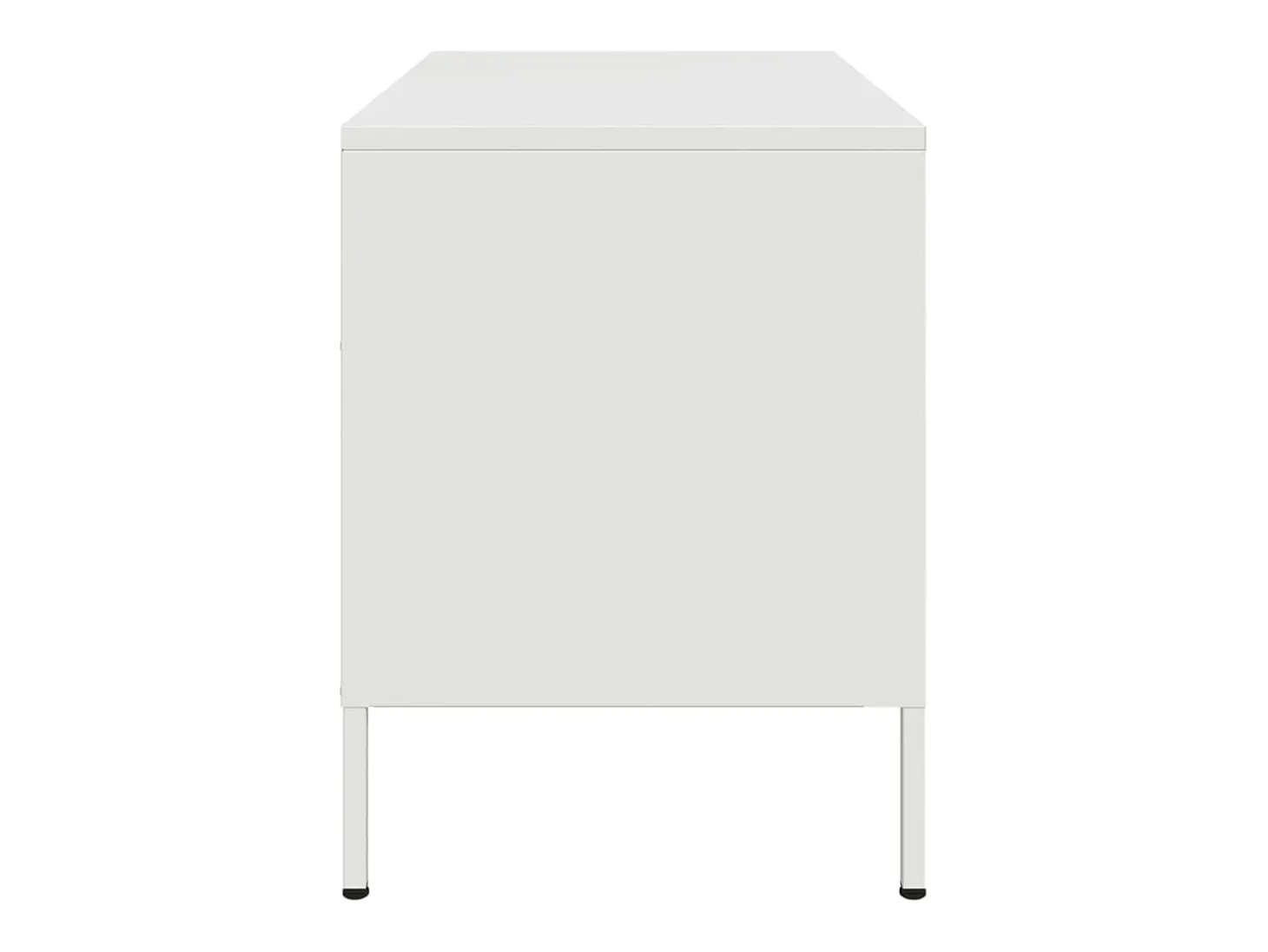 Raena Muebles de TV 2 piezas acero blanco 68x39x50,5 cm
