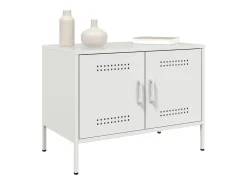 Raena Muebles de TV 2 piezas acero blanco 68x39x50,5 cm