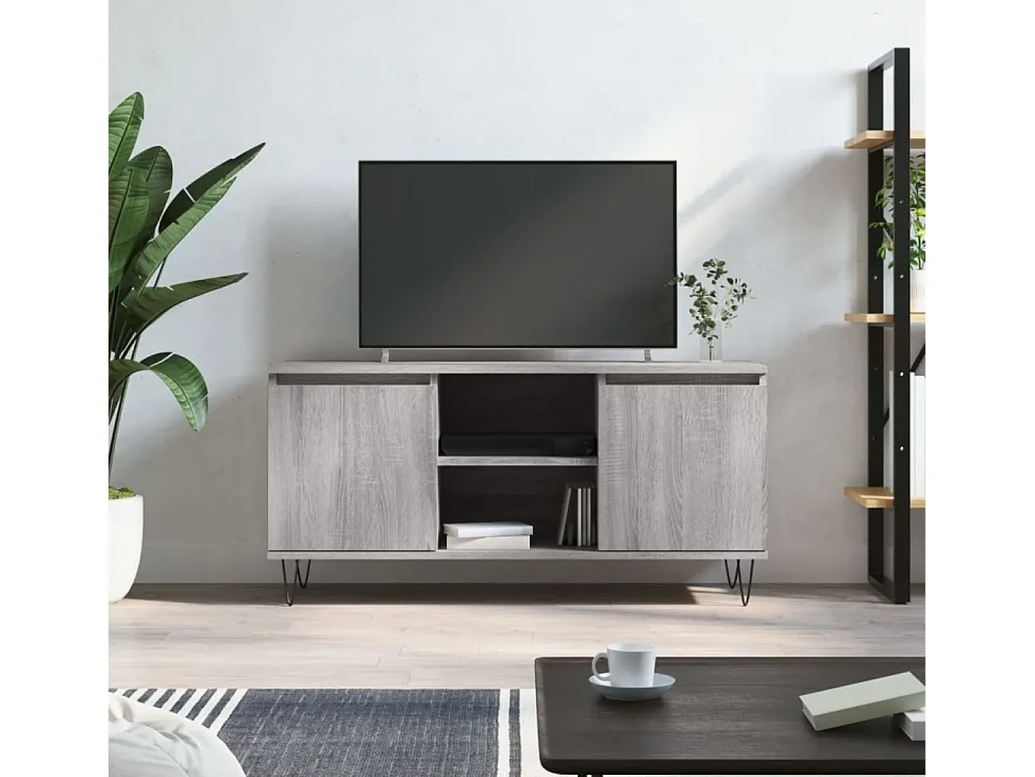 Ragnfrid Mueble de TV madera de ingeniería gris Sonoma 104x35x50 cm