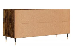Ravy Mueble de TV madera de ingeniería roble ahumado 102x36x50 cm