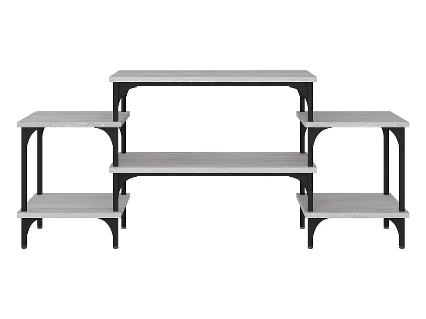 Rebecq Mueble para TV madera contrachapada gris Sonoma 117x35x52 cm