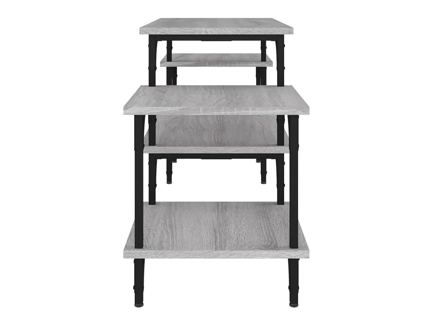 Rebecq Mueble para TV madera contrachapada gris Sonoma 117x35x52 cm