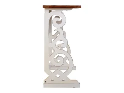 Recibidor de madera lacado blanco envejecido