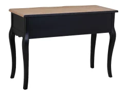 Recibidor de madera lacado negro envejecido con 3 cajones