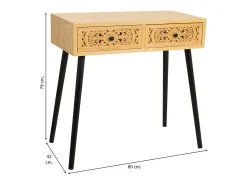 Recibidor de madera marrón