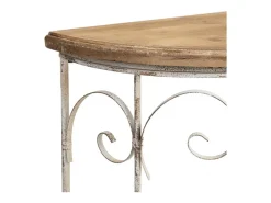 Recibidor de madera y metal acabado envejecido