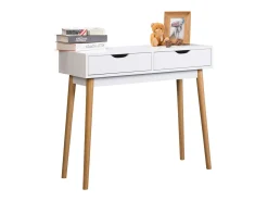 Recibidor Fiano blanco 2 cajones 78x90x35 cm
