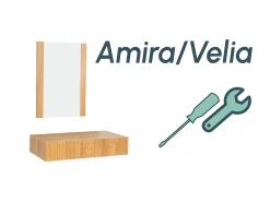 Recibidor para Entrada Pasillo en Blanco 80x42x97cm Amira