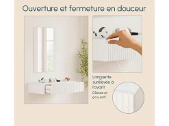 Recibidor para Entrada Pasillo en Blanco 80x42x97cm Amira