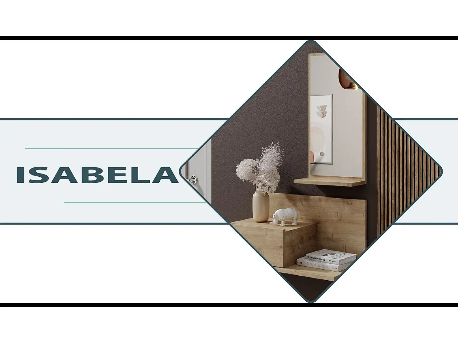 Recibidor para Entrada Pasillo en Blanco 60x30x85,5cm Isabela