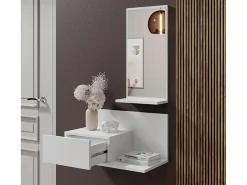 Recibidor para Entrada Pasillo en Blanco 60x30x85,5cm Isabela
