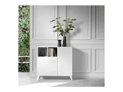 Recibidor zapatero 2 puertas en blanco. 87 cm (alto) x 90 cm (ancho) x 27 cm (prof.)