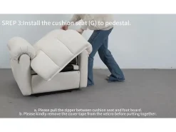 Relájate sillón de terciopelo eléctrico de sillón, silla de ocio ajustable con USB, respaldo ajustable, antiestático con reposapiés - 96x97x104cm beige beige