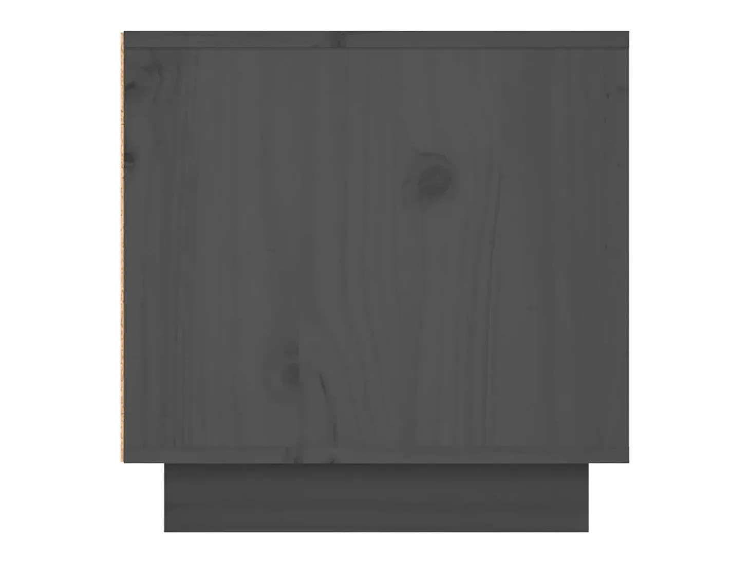 Renira Mueble de TV madera maciza de pino gris 156x40x40 cm