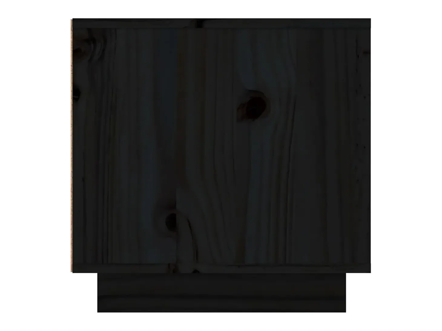 Renira Mueble de TV madera maciza de pino negro 156x40x40 cm